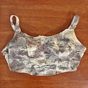 PINK Victoria's Secret Gray and White Bustier Crop Top